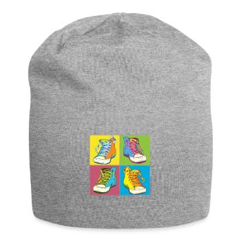 Andy Warhol Pop-Art Schuhe - Jersey-Beanie - Grau meliert - Vorne