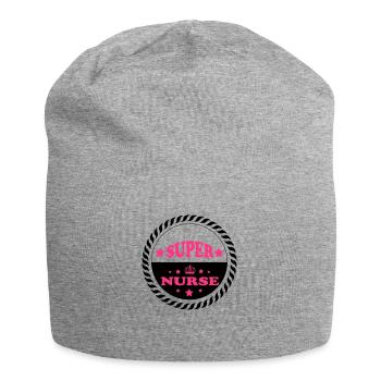 Super nurse - Jersey Beanie - heather grey - Front