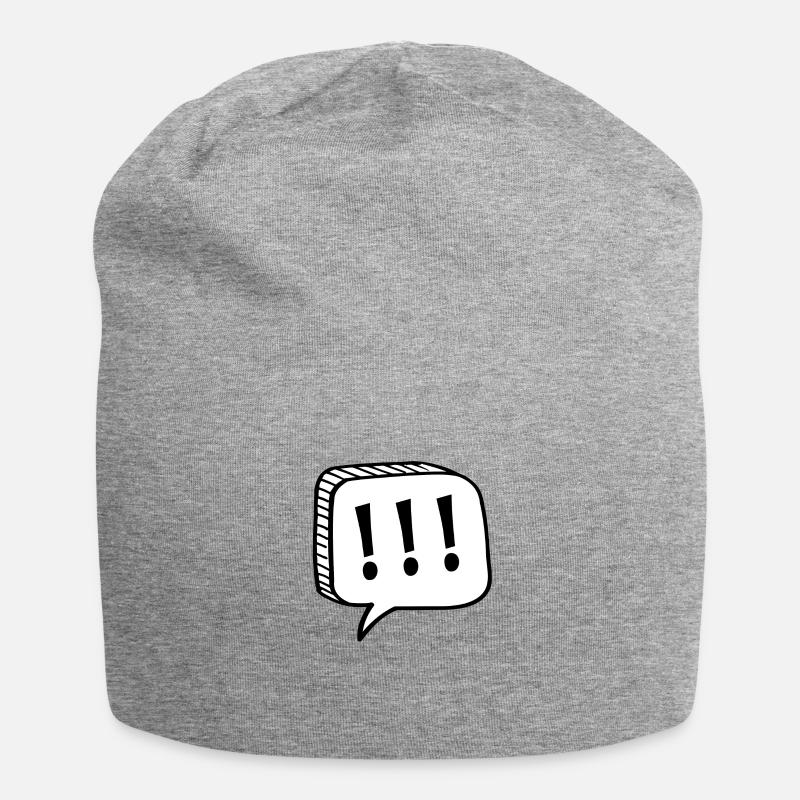 Ausrufezeichen - Jersey-Beanie - Grau meliert