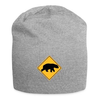 Polar Bear Road Sign - Jersey-Beanie - Grau meliert - Vorne