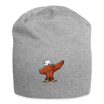 The eagle is FLY - Jersey Beanie - heather grey - Front