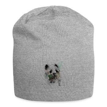Watercolor Panda Bear - Bonnet en jersey - gris chiné - Devant