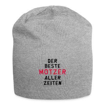 Motzer Motzerin meckern Nörgler Nörglerin motzig - Jersey-Beanie - Grau meliert - Vorne