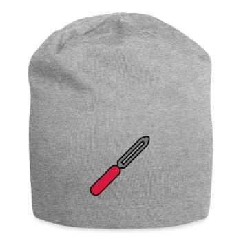 kueche koch kochen kartoffel schaelen schaeler wer - Jersey-Beanie - Grau meliert - Vorne