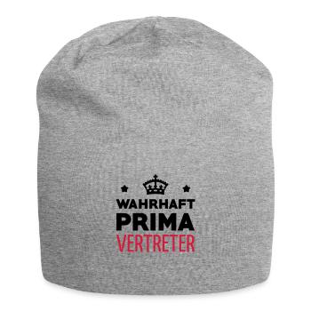 Verkauf / Vertreter / Verkäufer / Vertreterin - Jersey-Beanie - Grau meliert - Vorne