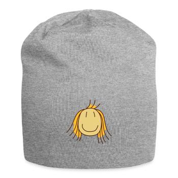 clipart maedches aux cheveux blonds - Bonnet en jersey - gris chiné - Devant