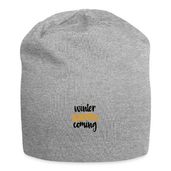 Winter is ComLng PNG - Jersey Beanie - heather grey - Front