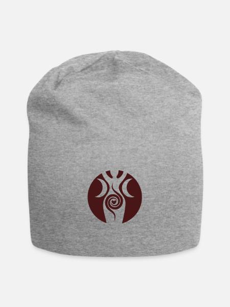 Mondgöttin rot - Jersey-Beanie - Grau meliert