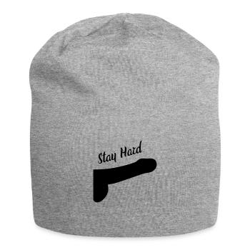 dick stay hard - Jersey-Beanie - Grau meliert - Vorne