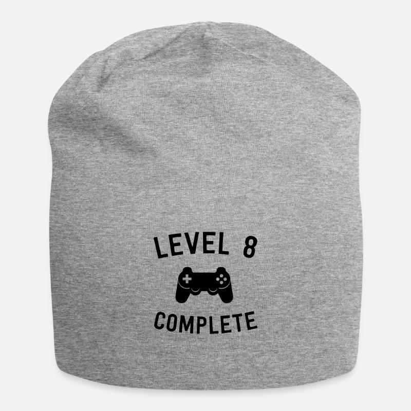 Level 8 Complete - Jersey Beanie - heather grey