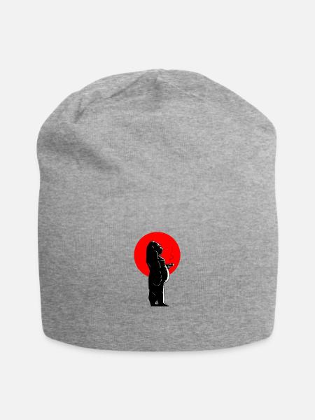 Kaffeezeit & Gorilla - Jersey-Beanie - Grau meliert