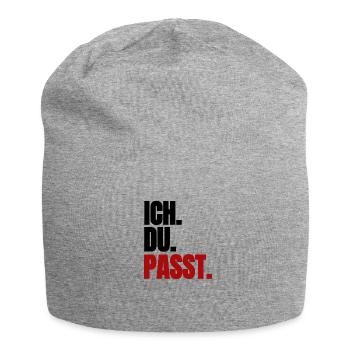 Ich. Du. Passt - Jersey-Beanie - Grau meliert - Vorne