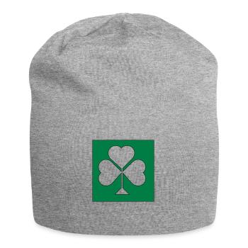 Kleeblatt - Jersey-Beanie - Grau meliert - Vorne