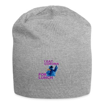 Ich esse Corona zum Mittagessen - Coronavirus-Shirt - Jersey-Beanie - Grau meliert - Vorne