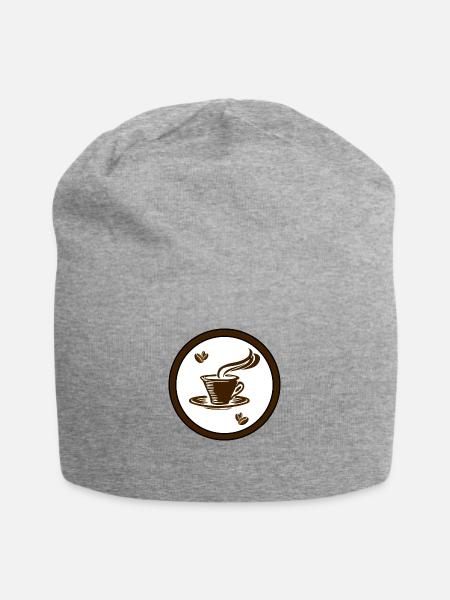 Cafe - Jersey-Beanie - Grau meliert