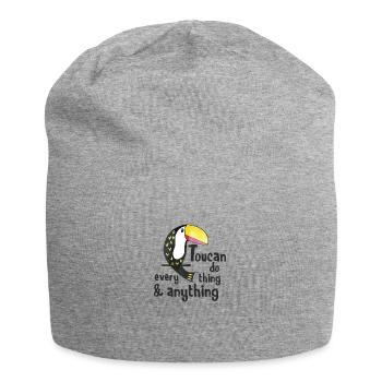 Toucan Do Everything and Anything - Jersey Beanie - heather grey - Front