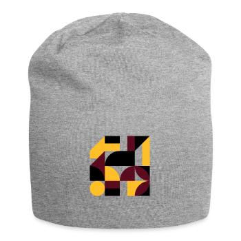 Colorful abstract geometric bauhaus background - Jersey-Beanie - Grau meliert - Vorne
