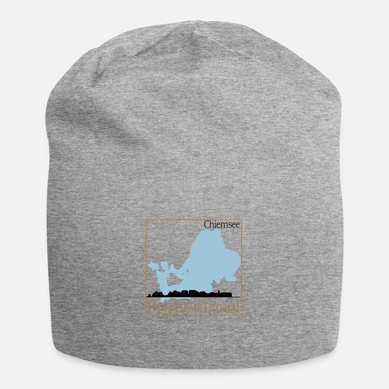 Fraueninsel Skyline - Jersey-Beanie - Grau meliert
