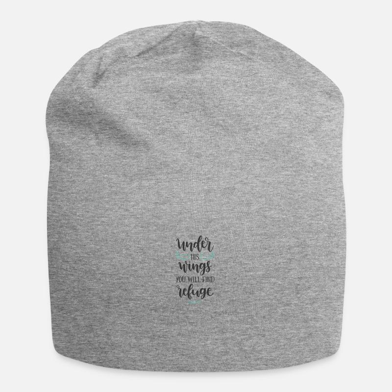 Psalm 91 4 5785 - Jersey-Beanie - Grau meliert