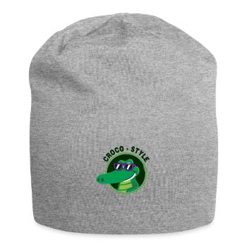 Crocodile élégant et cool - Bonnet en jersey - gris chiné - Devant