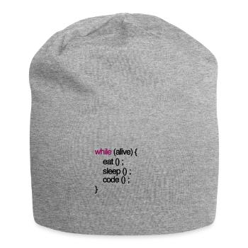 tandis que le code vivant Programmation de programmation informaticien - Bonnet en jersey - gris chiné - Devant
