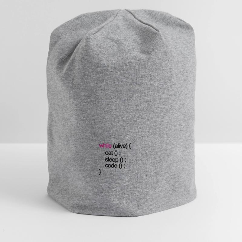 while alive code Informatiker programming coding Jersey-Beanie