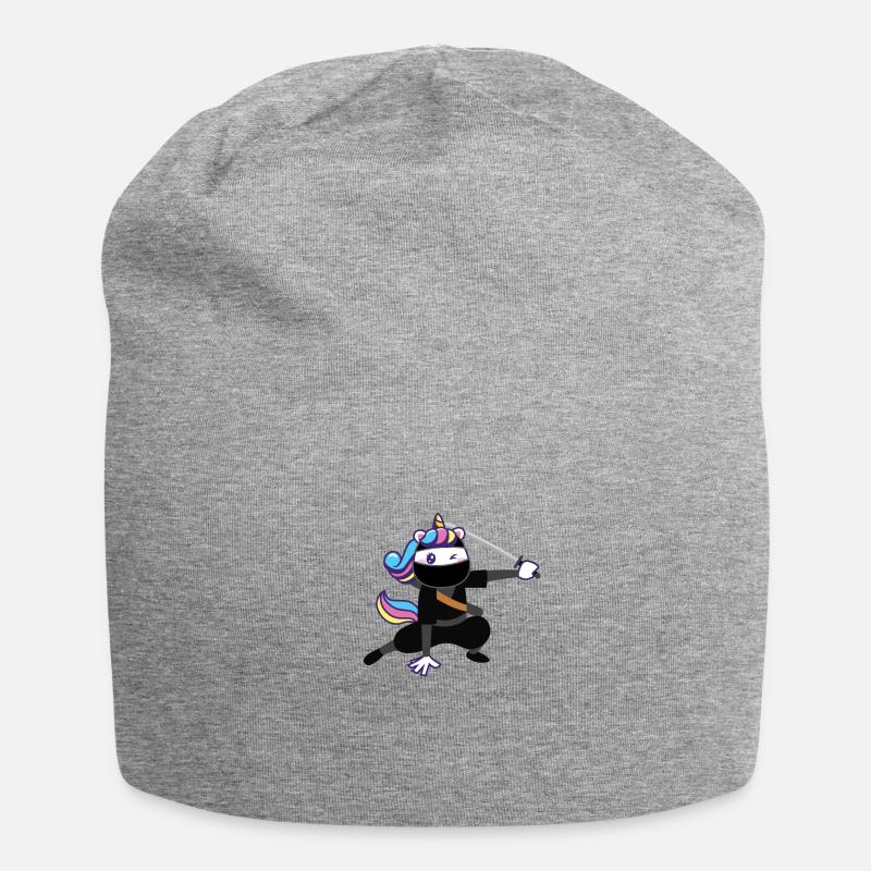 Ninja Unicorn! - Jersey Beanie - heather grey