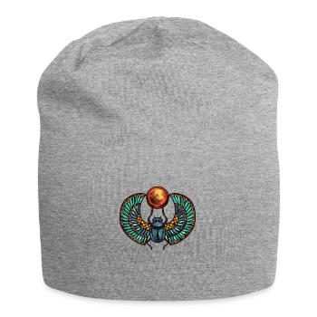 Scarabée sacrée - Egypte antique - Bonnet en jersey - gris chiné - Devant