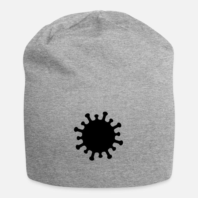 Corona-Virus-Symbol - Jersey-Beanie - Grau meliert