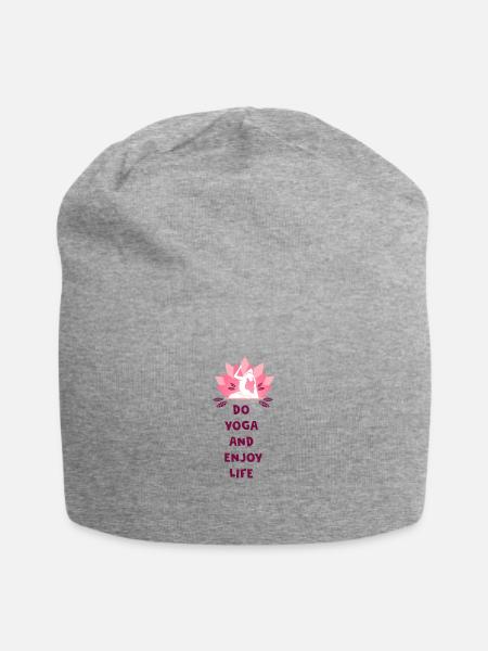 Yoga - Jersey-Beanie - Grau meliert