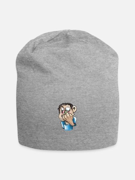 Popeln - Jersey-Beanie - Grau meliert