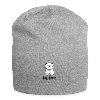 Cat lover - Jersey Beanie - heather grey - Front