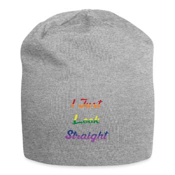 I Just Look Straight - Jersey Beanie - heather grey - Front