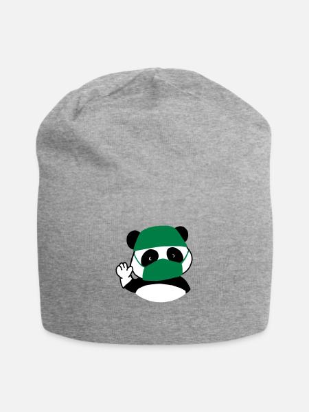 Panda surgeon operating room - Jersey Beanie - heather grey
