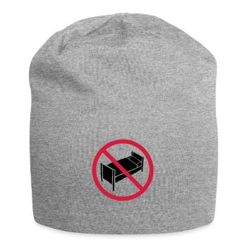 Kein Bett Zone - Jersey-Beanie - Grau meliert - Vorne