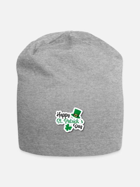 happy st patricks day with 6090015 for the fans - Jersey-Beanie - Grau meliert