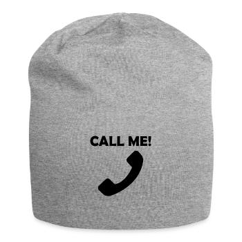Call me Call me to phone receivers - Jersey Beanie - heather grey - Front