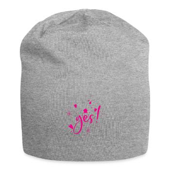 Yes! She said yes. - Jersey-Beanie - Grau meliert - Vorne