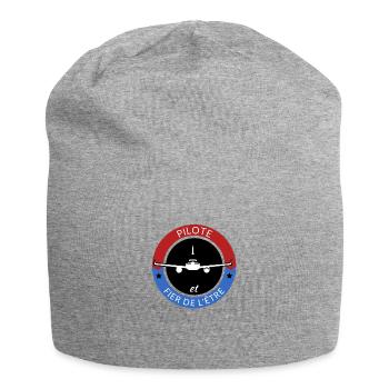 Cadeau pour Pilote d´avion et fier de l´être - Bonnet en jersey - gris chiné - Devant