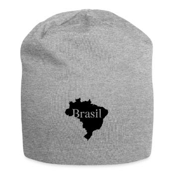 Brazil South America Rio de Janeiro Amazon Map - Jersey Beanie - heather grey - Front