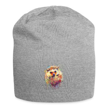 Hedgehog hand-drawn - Jersey Beanie - heather grey - Front