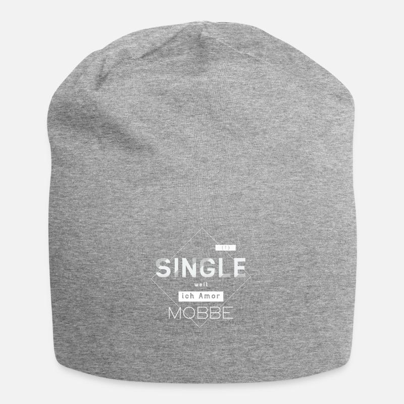 Single - Jersey-Beanie - Grau meliert