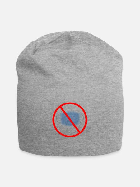 Maske - Jersey-Beanie - Grau meliert