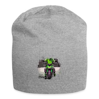 Naked Bike green - Jersey Beanie - heather grey - Front