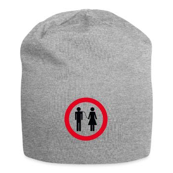 Leash obligation Polterabend Marriage Fun - Jersey Beanie - heather grey - Front