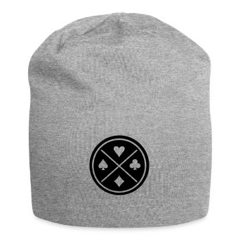 Symboles de carte - Bonnet en jersey - gris chiné - Devant