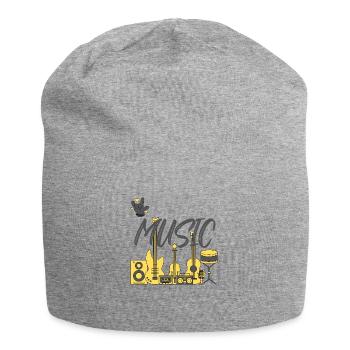 Ich liebe Musik - Jersey-Beanie - Grau meliert - Vorne