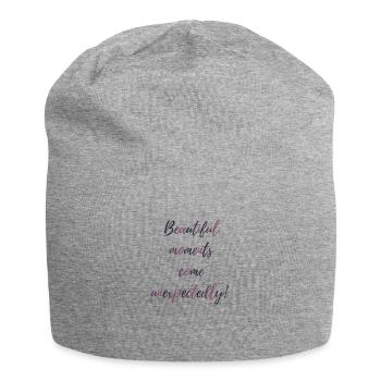 Schöne Momente - Jersey-Beanie - Grau meliert - Vorne