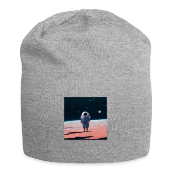 lonely spaceman looking into the void - Jersey-Beanie - Grau meliert - Vorne