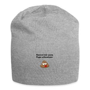 Pupe schmatzen - Jersey-Beanie - Grau meliert - Vorne